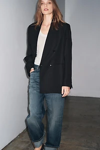 ZW COLLECTION LIMITED EDITION STRIPED WOOL BLEND BLAZER