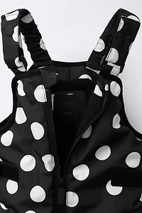 WATER-RESISTANT AND WINDPROOF POLKA DOT OVERALLS