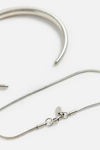 PACK OF 2 COMBINED METAL BRACELETS