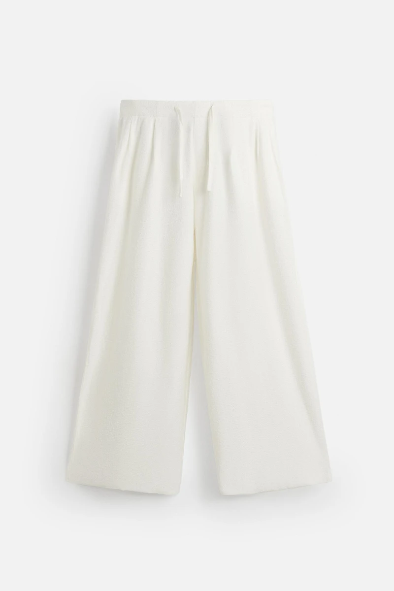 TEXTURED RELAXED FIT PANTS