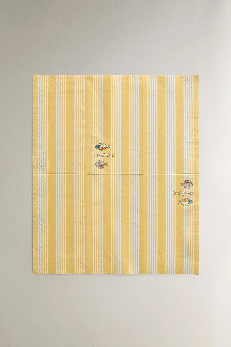 FISH PRINT PAPER NAPKINS (PACK OF 30)