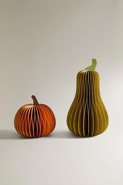 SET OF PUMPKIN PAPER DECORATIONS (SET OF 2)