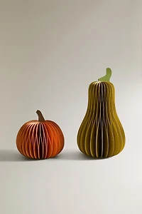 SET OF PUMPKIN PAPER DECORATIONS (SET OF 2)