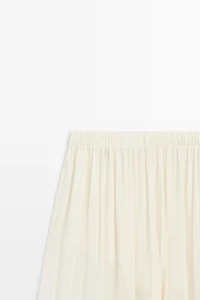 Semi-sheer flowing wide-leg pants
