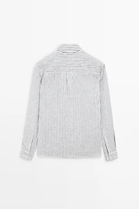 100% linen striped shirt