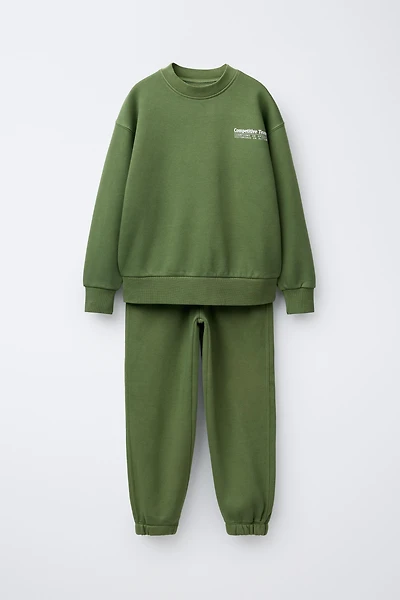 ENSEMBLE SWEAT-SHIRT ET PANTALON DE JOGGING TEINT EN PIÈCE