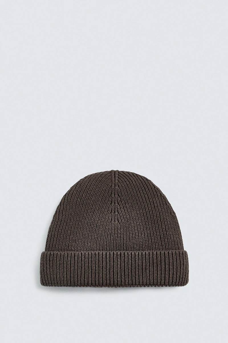 COTTON-CASHMERE KNIT HAT