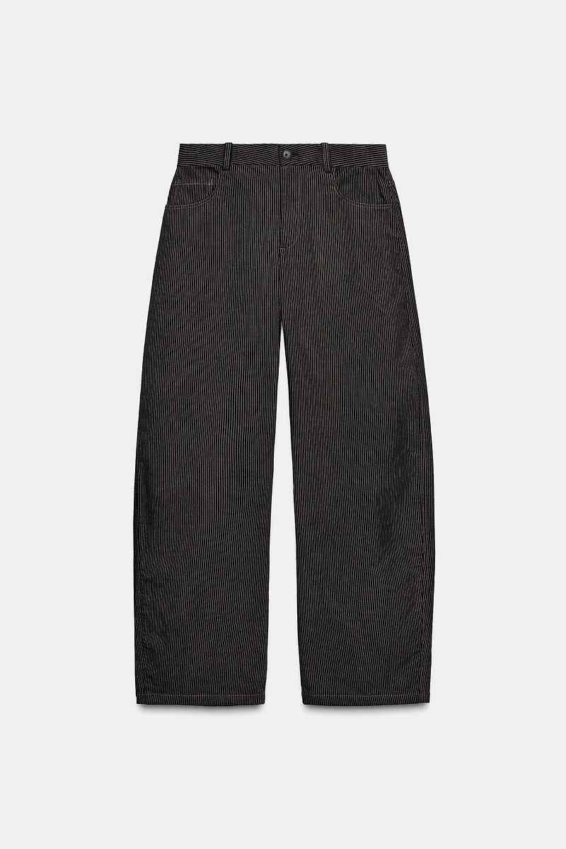 PANTALON À JAMBES LARGES ET RAYURES ZW COLLECTION