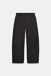 PANTALON À JAMBES LARGES ET RAYURES ZW COLLECTION