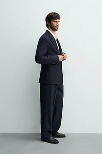 100% WOOL PLAID REGULAR FIT BLAZER