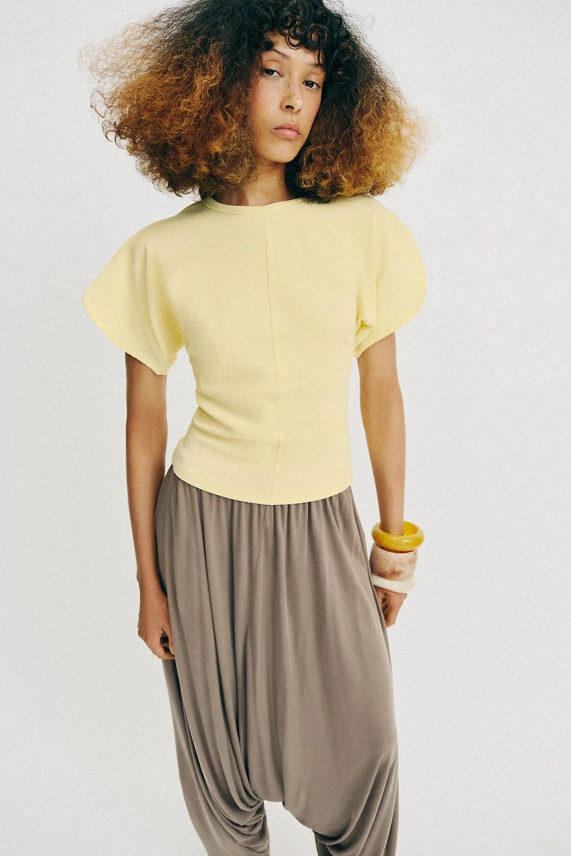 BALLOON SLEEVE TOP