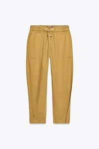 JOGGER PANTS WITH BUTTONED HEM