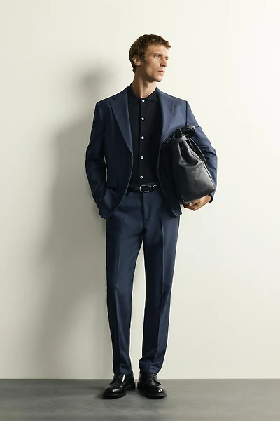 REGULAR FIT PLAID SUIT JACKET