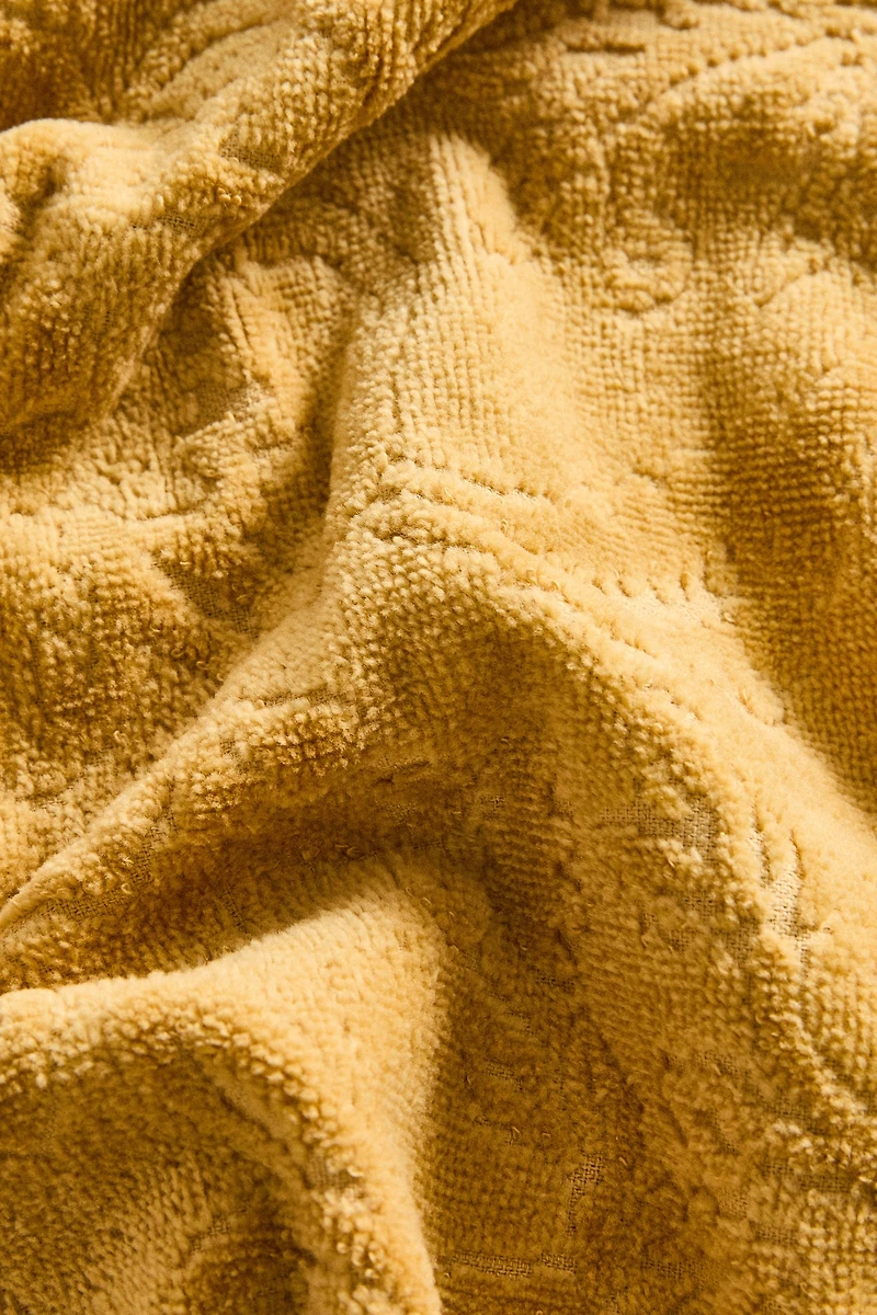 SERVIETTE DE BAIN POMPONS JACQUARD