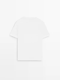 Linen V-neck T-shirt