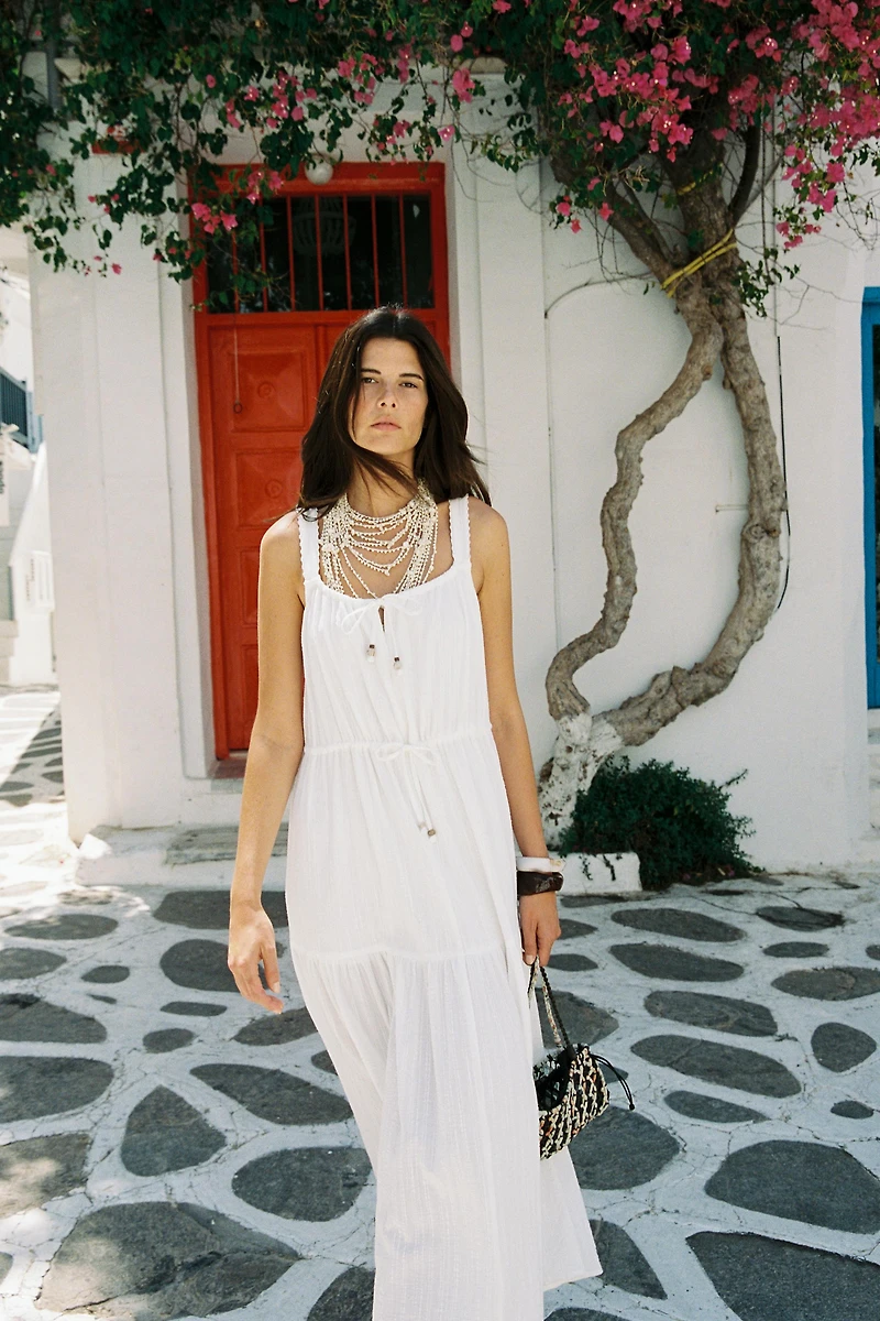 PANELED MIDI DRESS