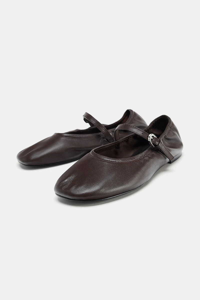 SOFT LEATHER BALLET FLATS