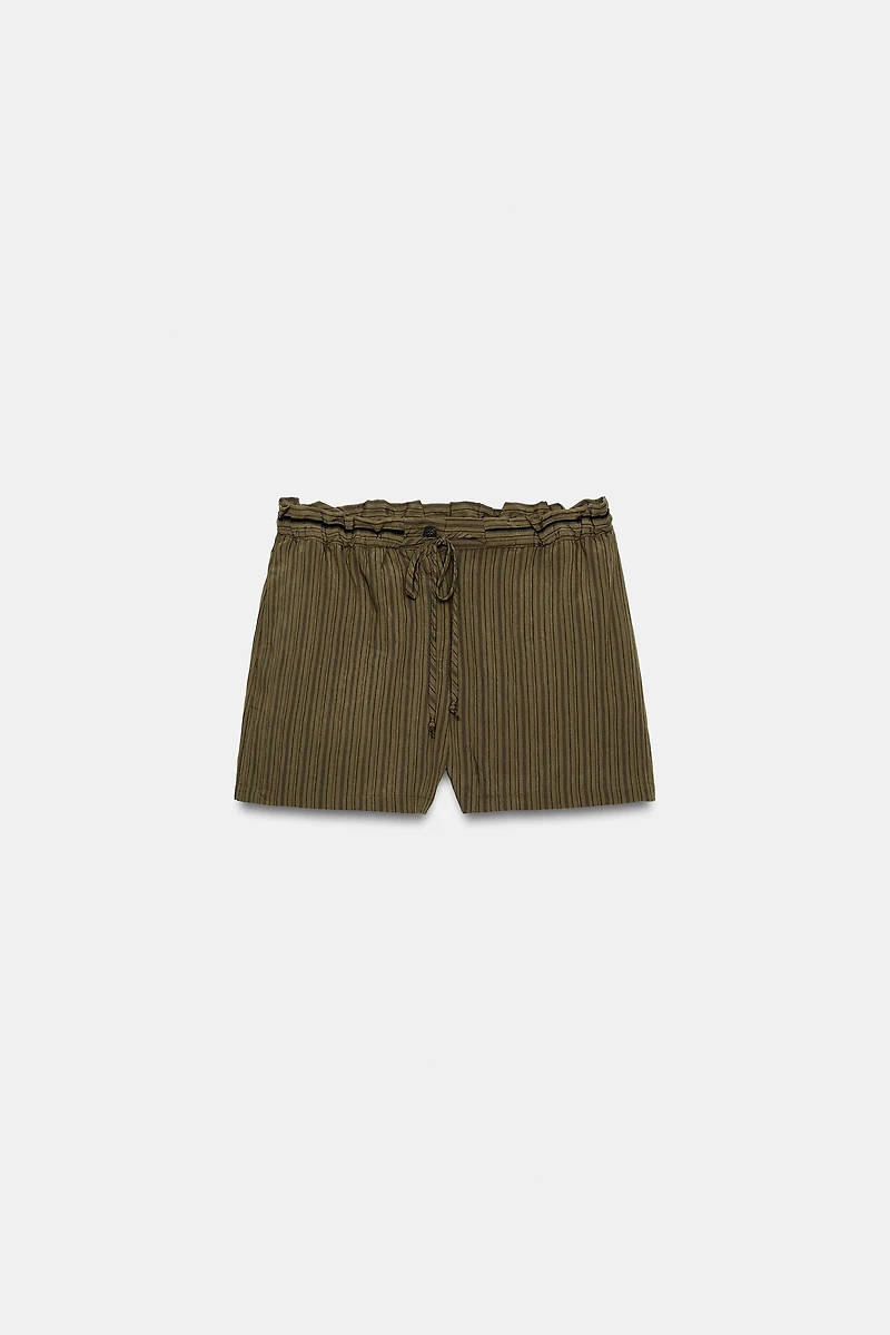 ZW COLLECTION JACQUARD STRIPED SHORTS