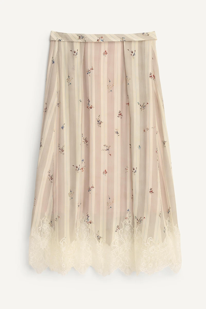 JUPE À FLEURS ET DENTELLE ÉDITION LIMITÉE