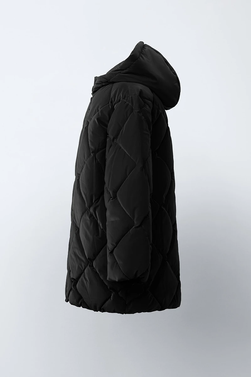 LIGHTWEIGHT RUBBERIZED PUFFER COAT