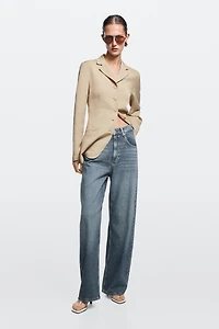 Mid-waist barrel fit jeans