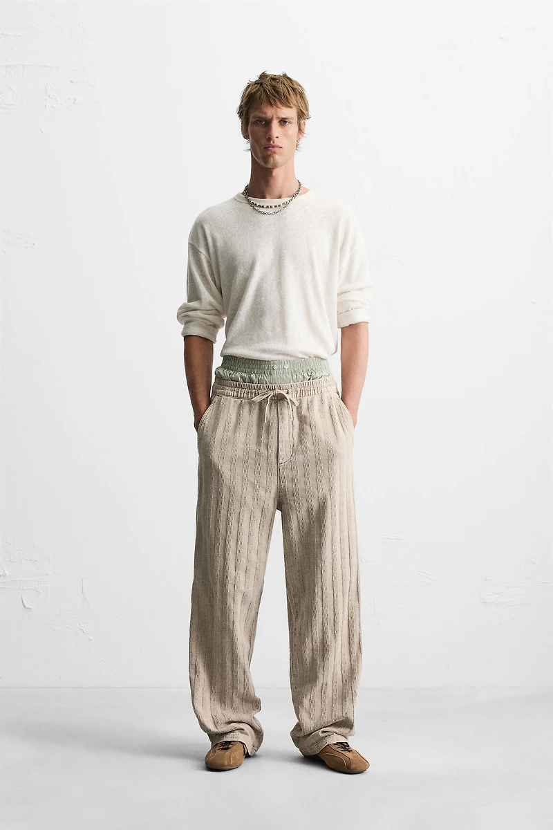 JACQUARD RELAXED FIT PANTS