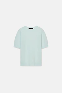 PULL EN LAINE À MANCHES COURTES