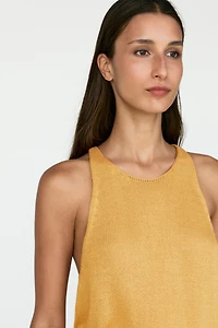 Sleeveless knit halter top