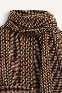 MANTEAU À CARREAUX AVEC ÉCHARPE ÉDITION LIMITÉE