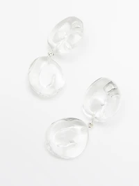 Glass piece earrings