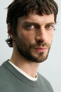 REGULAR FIT WAFFLE JUMPER