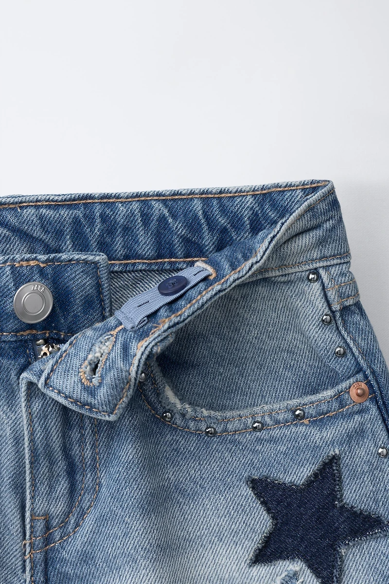 STAR DENIM SHORTS