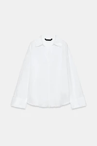 ZW COLLECTION FRINGED LINEN SHIRT