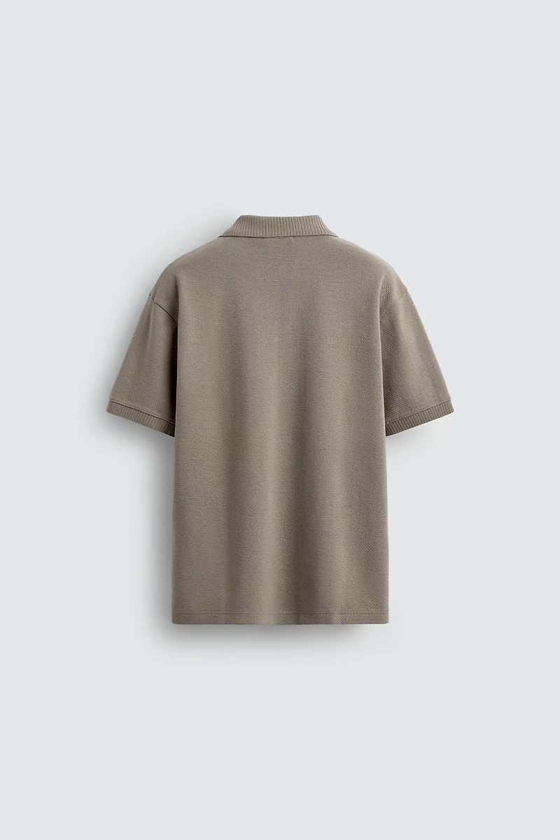 TEXTURED REGULAR FIT POLO SHIRT