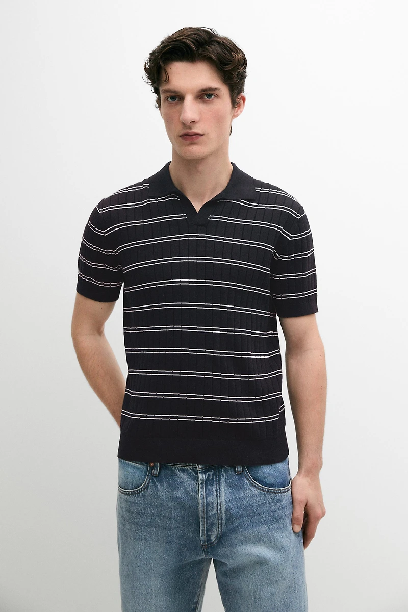 Pull rayé en coton