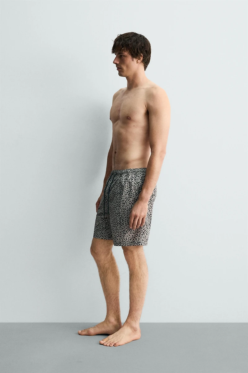 MAILLOT DE BAIN LONG À IMPRIMÉ ANIMAL