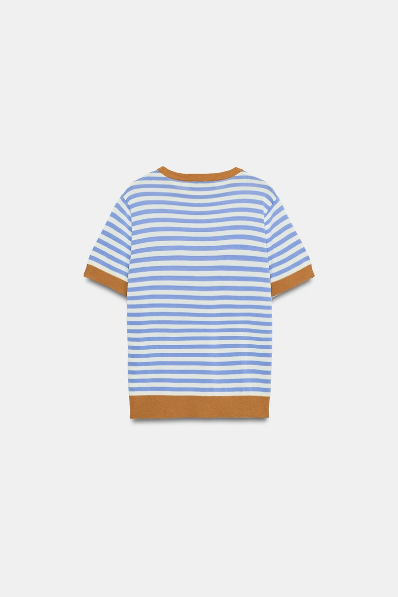 STRIPED KNIT TOP