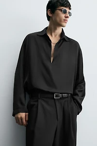 SATIN POLO SHIRT