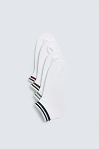 FOUR-PACK OF STRIPED ANKLE SOCKS