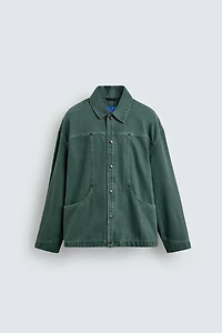 WASHED TEXTURED OVERSHIRT