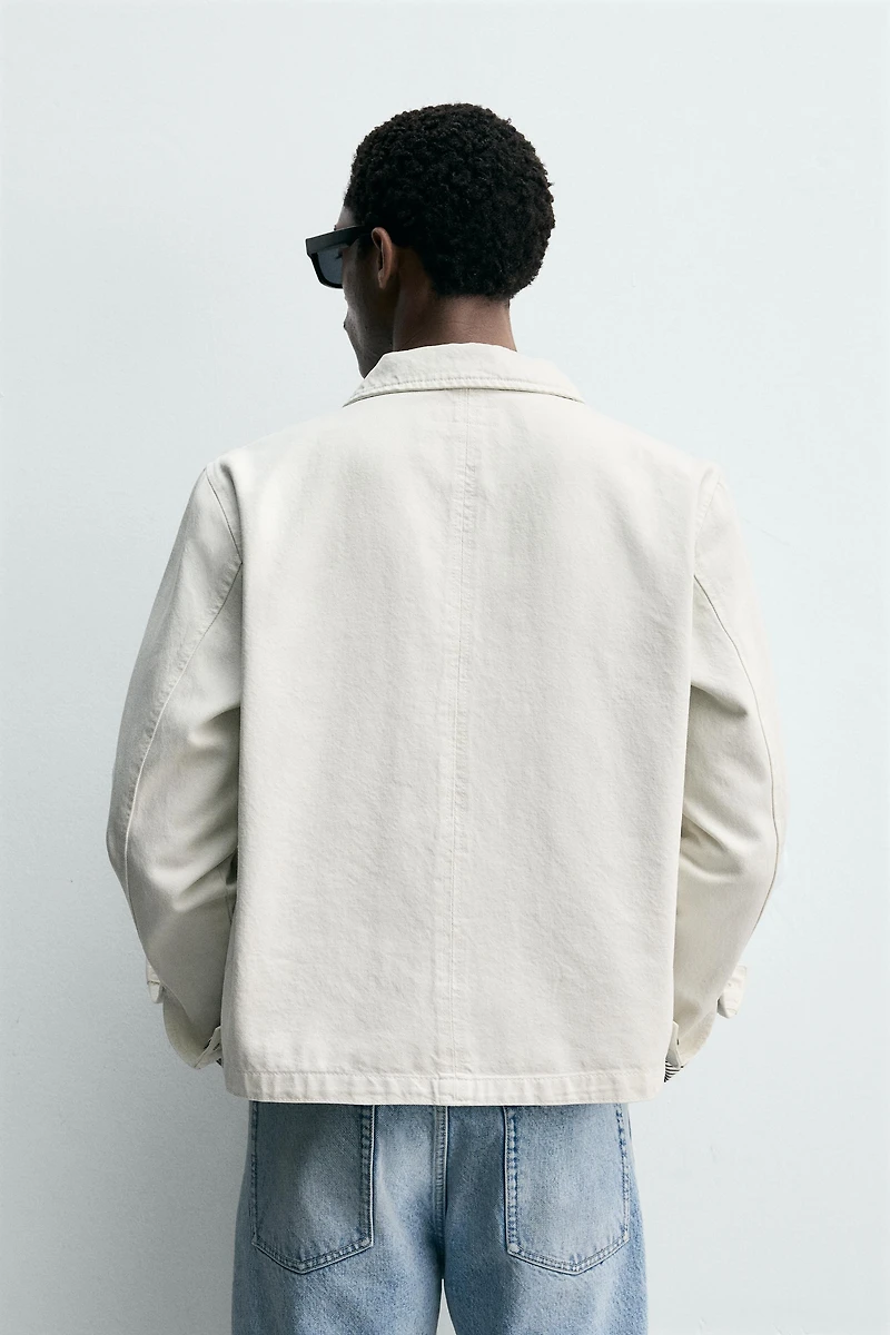 ZIP-UP DENIM OVERSHIRT