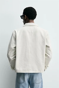 ZIP-UP DENIM OVERSHIRT