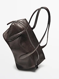 Nappa leather west satchel bag