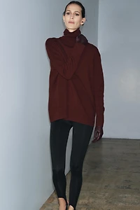 100% WOOL OVERSIZED HIGH COLLAR JUMPER