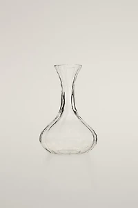 RAISED DESIGN GLASS DECANTER