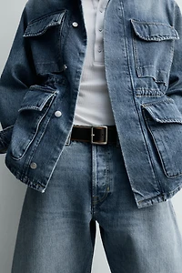 PARKA EN DENIM À POCHES UTILITY