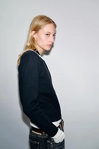 PETER PAN COLLAR CARDIGAN