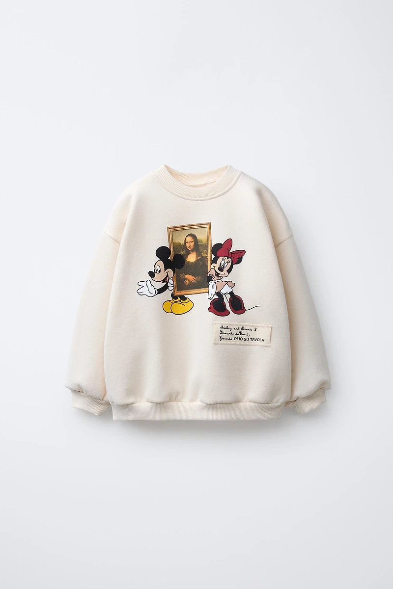 MICKEY AND MINNIE MOUSE MONA LISA PRINT SWEATSHIRT © DISNEY
