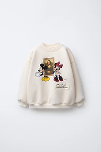 MICKEY AND MINNIE MOUSE MONA LISA PRINT SWEATSHIRT © DISNEY