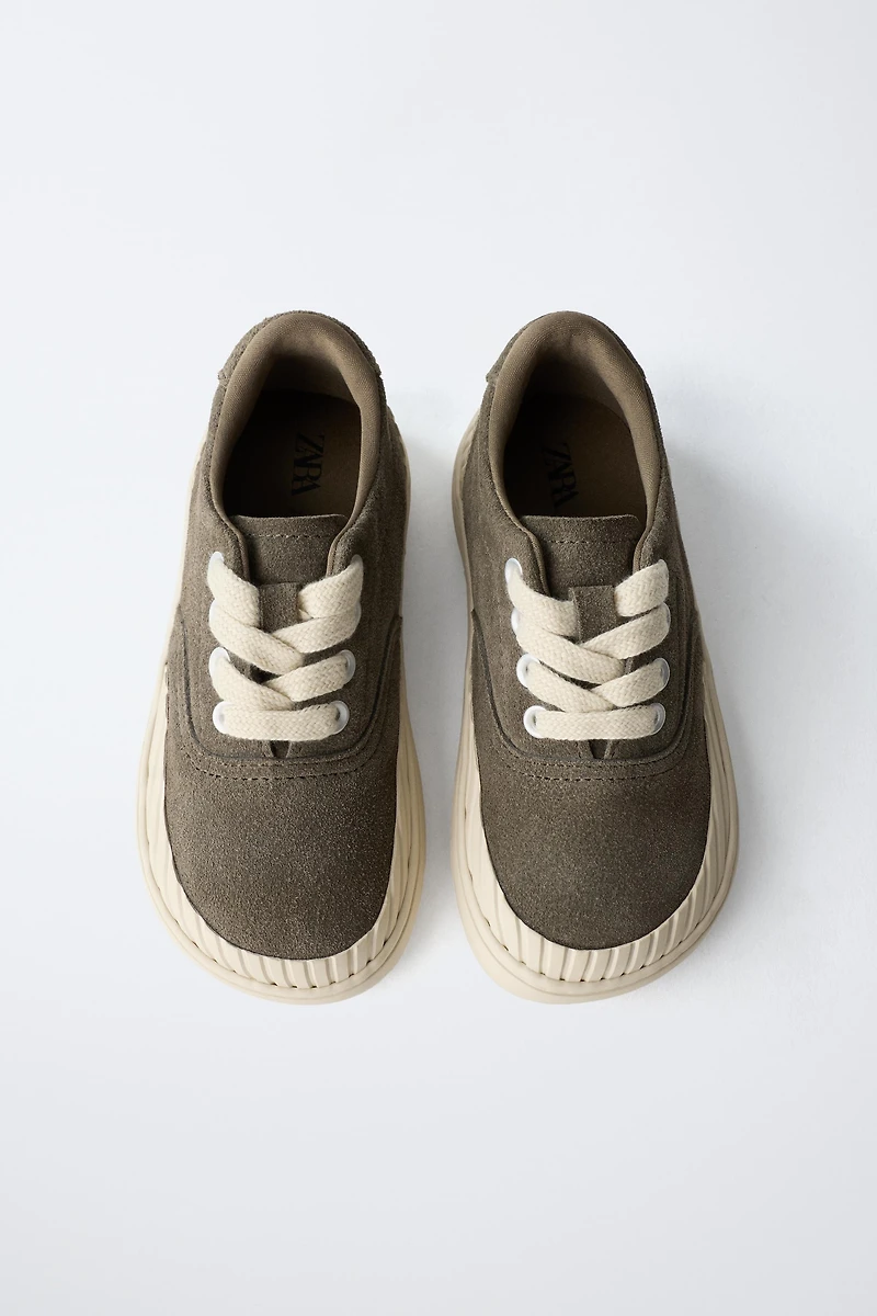 ZARA TIMELESS - LEATHER SNEAKERS
